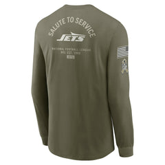 New York Jets 2025 Salute to Service Sideline Long Sleeve T-Shirt Olive