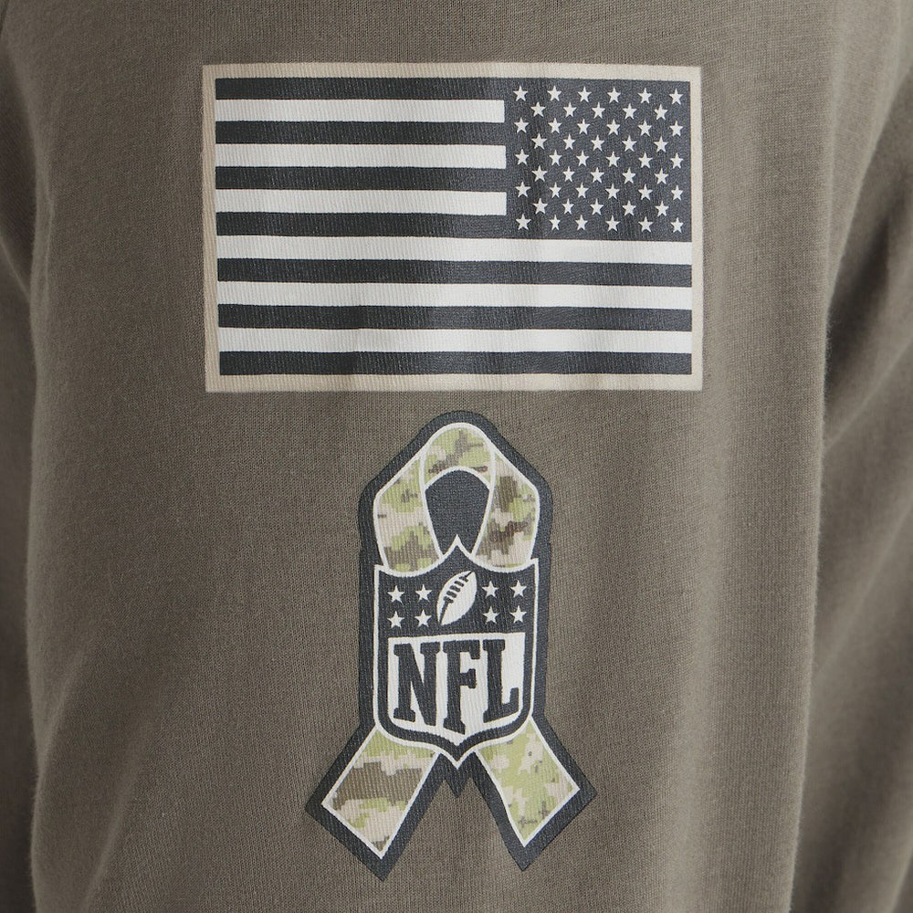 Philadelphia Eagles 2025 Salute to Service Sideline Long Sleeve T-Shirt Olive