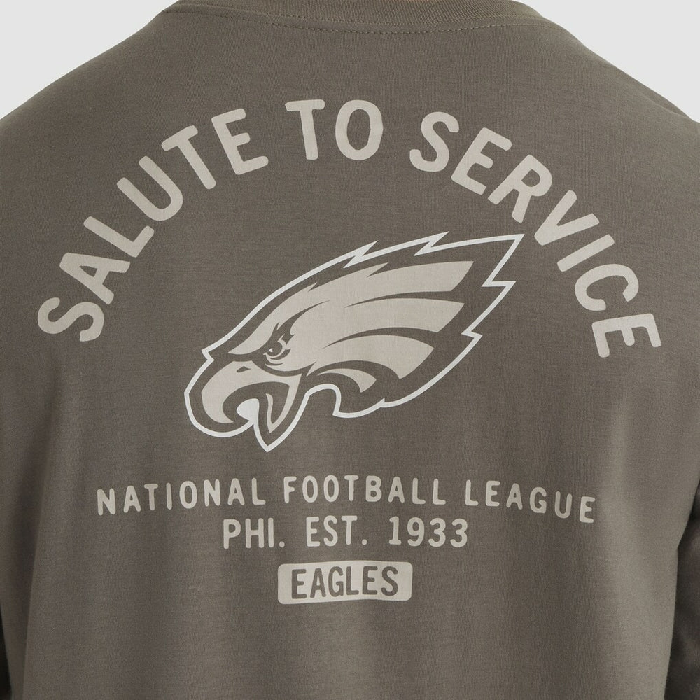 Philadelphia Eagles 2025 Salute to Service Sideline Long Sleeve T-Shirt Olive