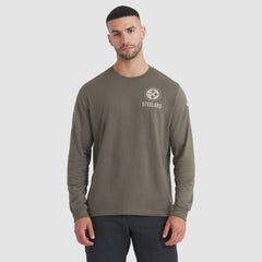 Pittsburgh Steelers 2025 Salute to Service Sideline Long Sleeve T-Shirt Olive