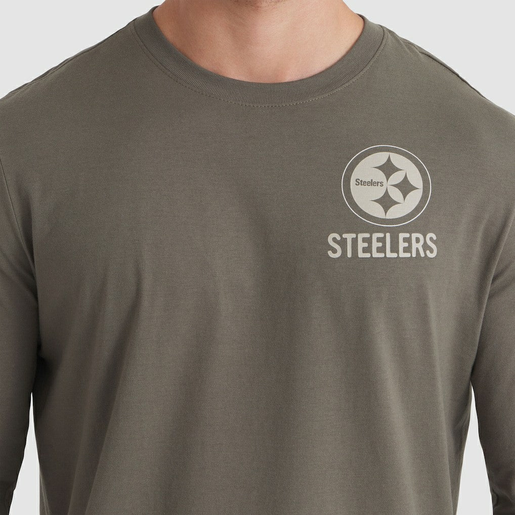 Pittsburgh Steelers 2025 Salute to Service Sideline Long Sleeve T-Shirt Olive