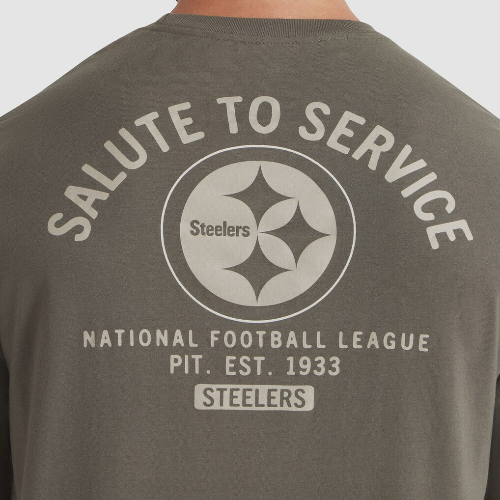 Pittsburgh Steelers 2025 Salute to Service Sideline Long Sleeve T-Shirt Olive