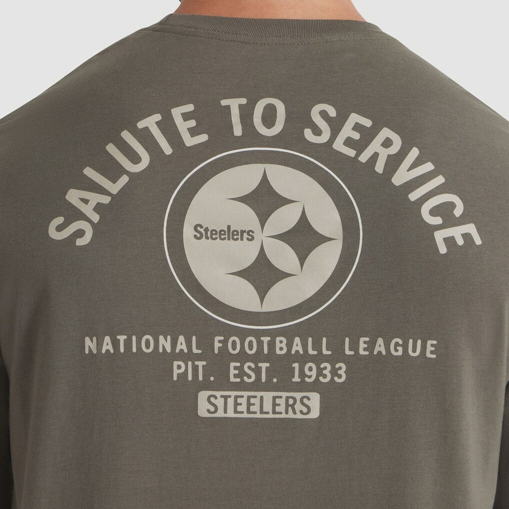 Pittsburgh Steelers 2025 Salute to Service Sideline Long Sleeve T-Shirt Olive