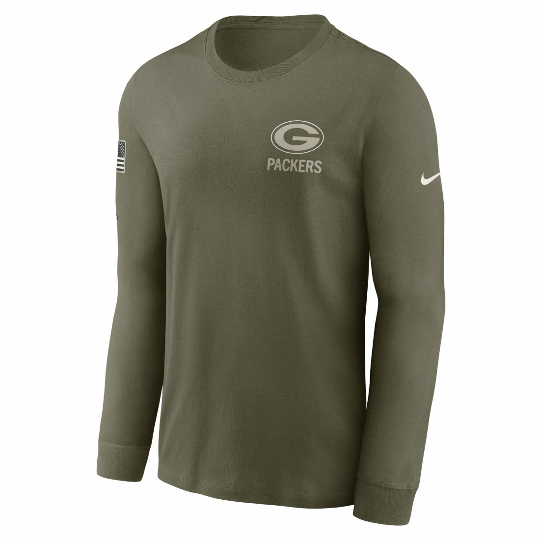 Green Bay Packers 2025 Salute to Service Sideline Long Sleeve T-Shirt Olive