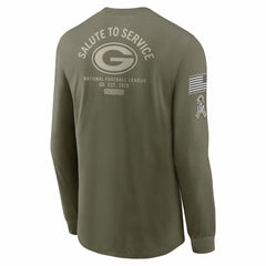 Green Bay Packers 2025 Salute to Service Sideline Long Sleeve T-Shirt Olive