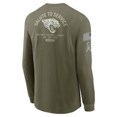 Jacksonville Jaguars 2025 Salute to Service Sideline Long Sleeve T-Shirt Olive