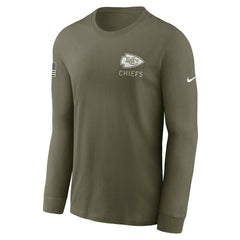 Kansas City Chiefs 2025 Salute to Service Sideline Long Sleeve T-Shirt Olive