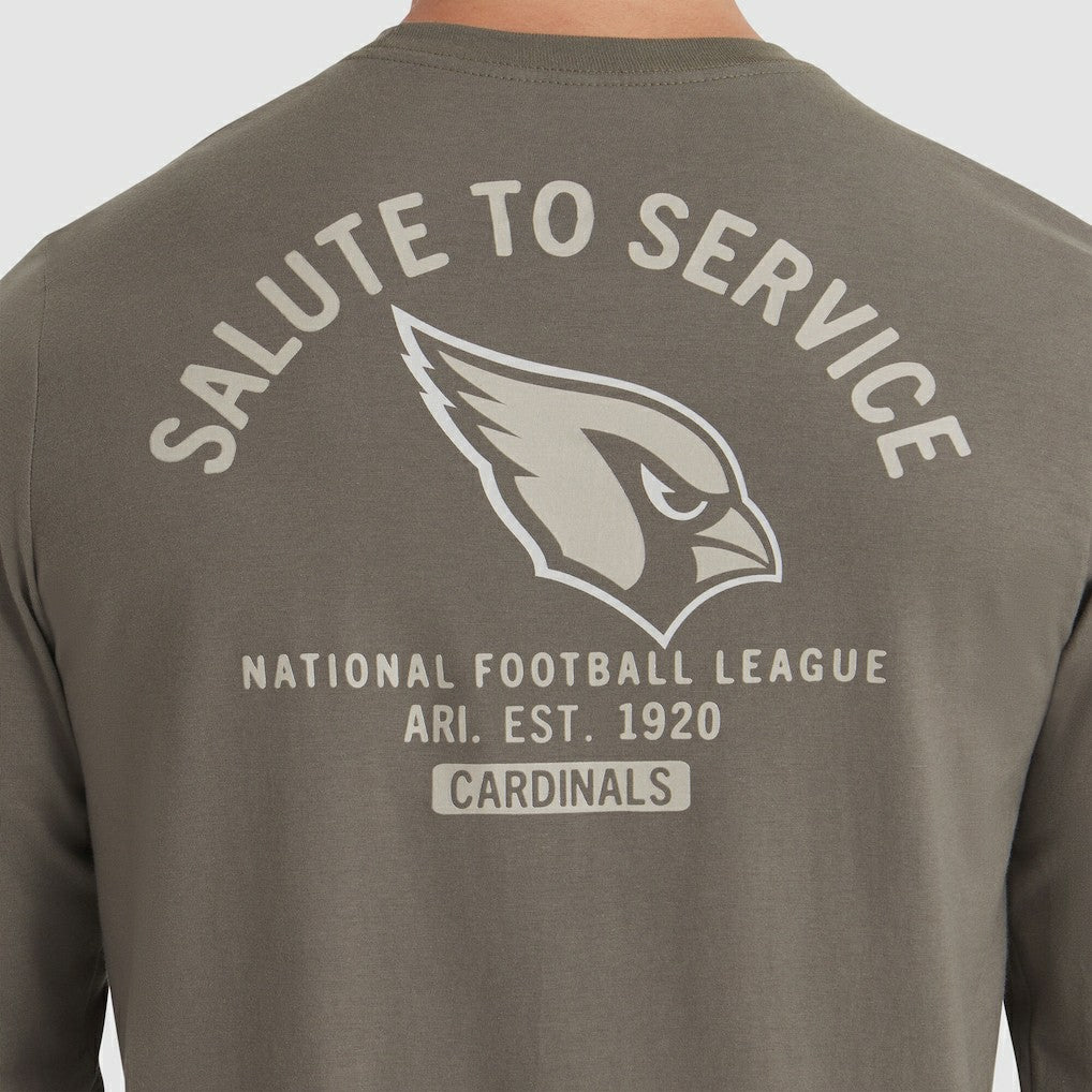 Arizona Cardinals 2025 Salute to Service Sideline Long Sleeve T-Shirt Olive
