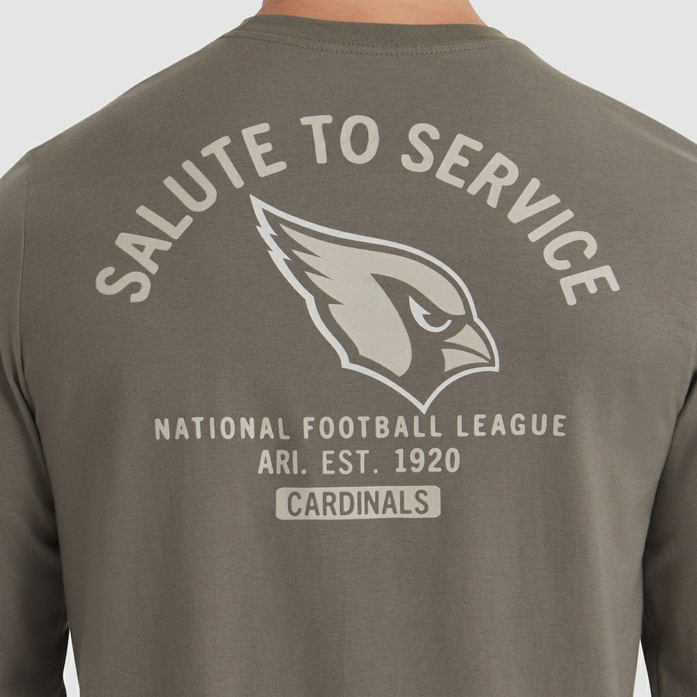 Arizona Cardinals 2025 Salute to Service Sideline Long Sleeve T-Shirt Olive