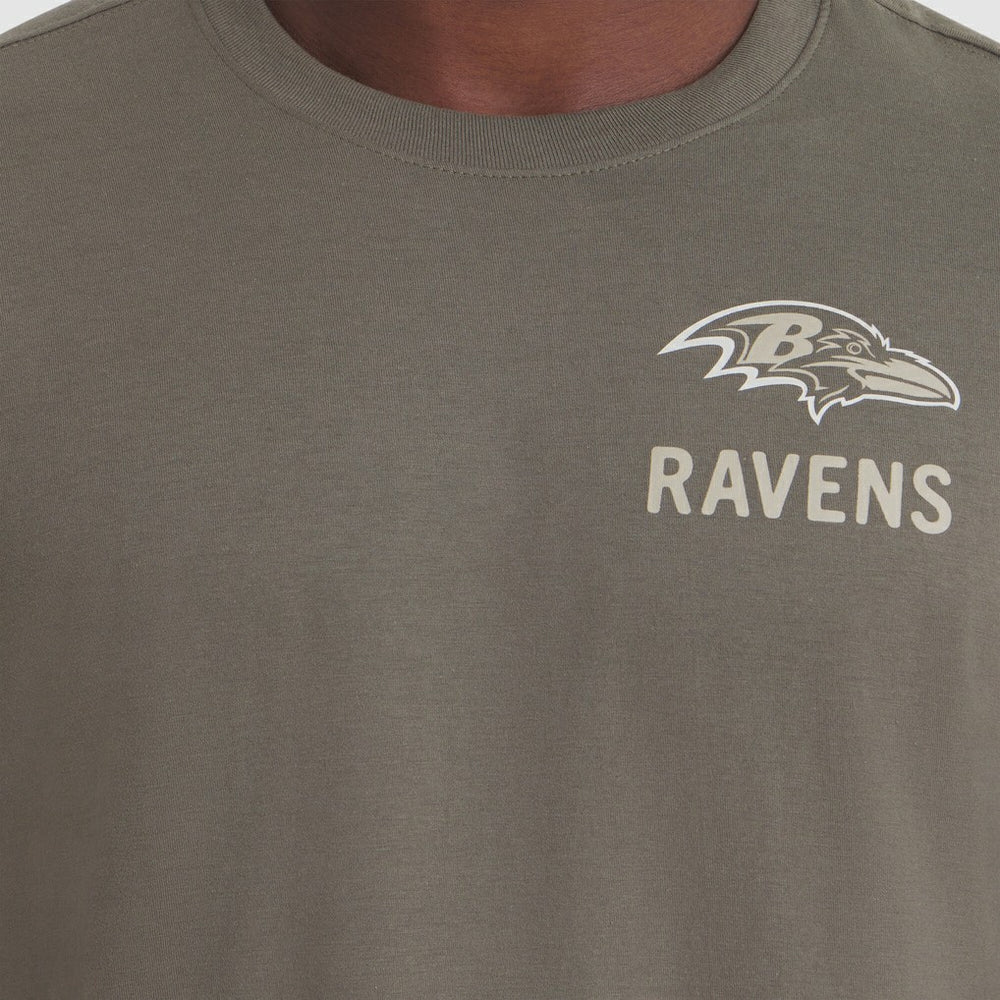 Baltimore Ravens 2025 Salute to Service Sideline Long Sleeve T-Shirt Olive