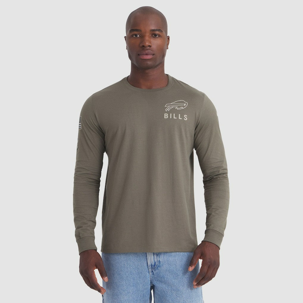 Buffalo Bills 2025 Salute to Service Sideline Long Sleeve T-Shirt Olive