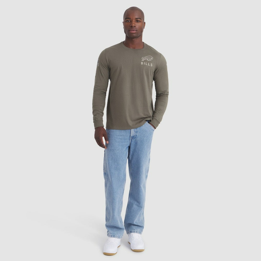 Buffalo Bills 2025 Salute to Service Sideline Long Sleeve T-Shirt Olive