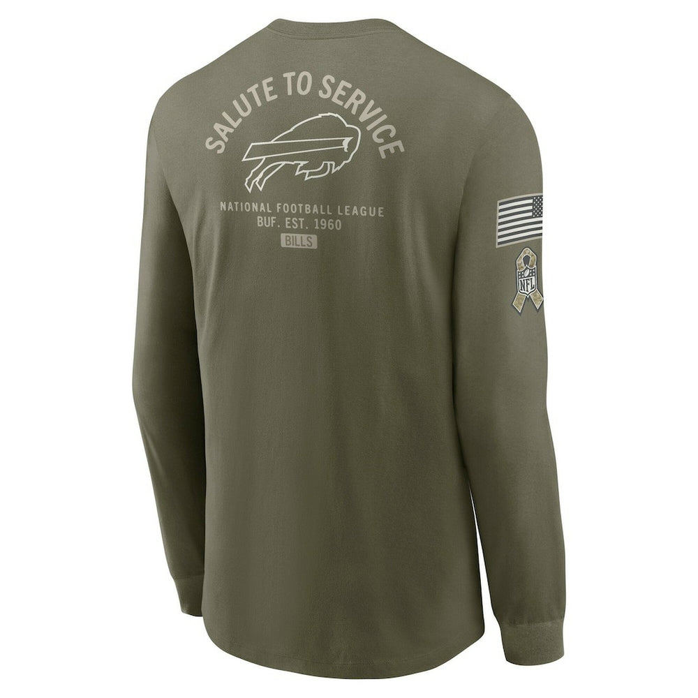 Buffalo Bills 2025 Salute to Service Sideline Long Sleeve T-Shirt Olive