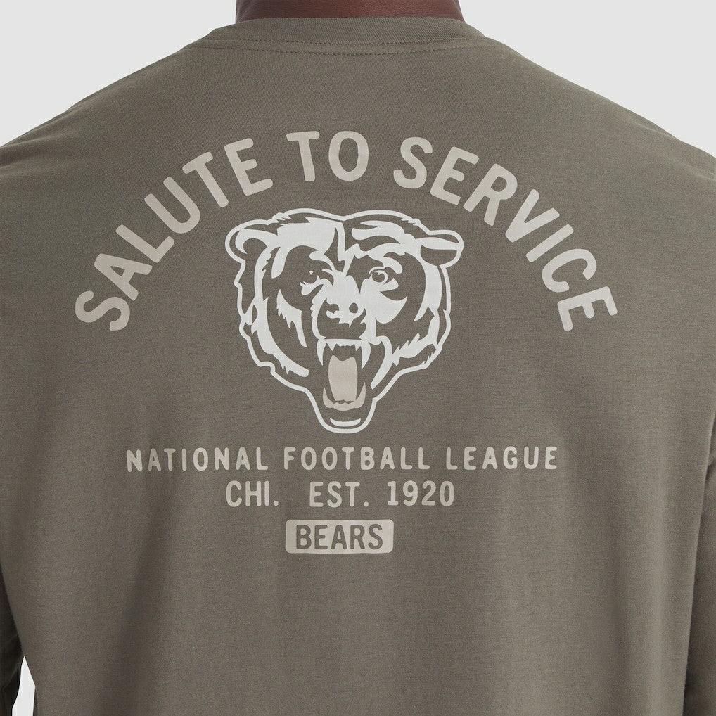 Chicago Bears 2025 Salute to Service Sideline Long Sleeve T-Shirt Olive