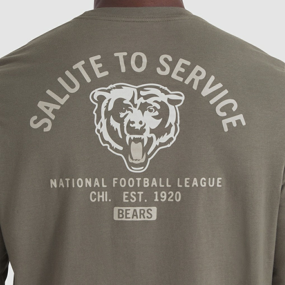Chicago Bears 2025 Salute to Service Sideline Long Sleeve T-Shirt Olive