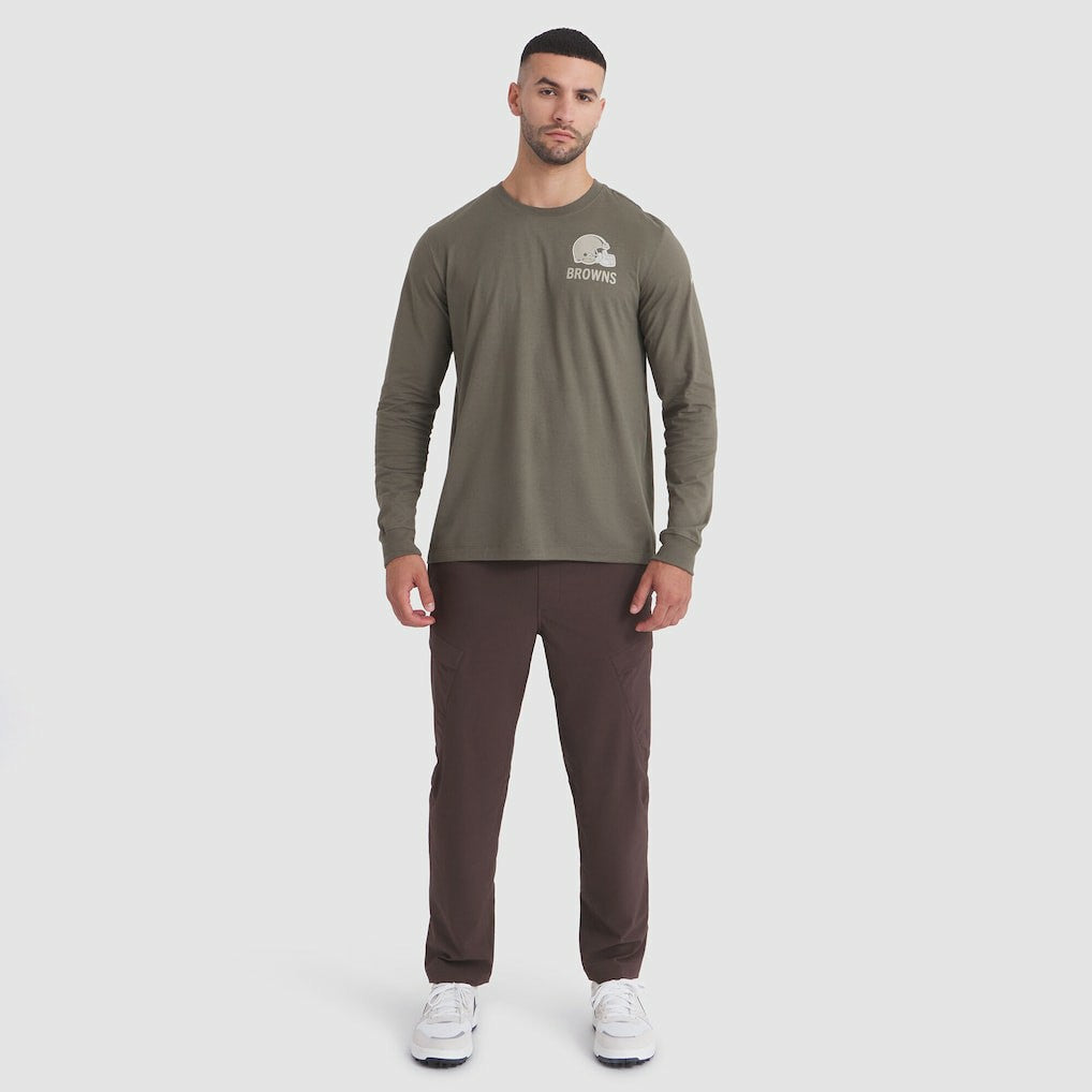 Cleveland Browns 2025 Salute to Service Sideline Long Sleeve T-Shirt Olive