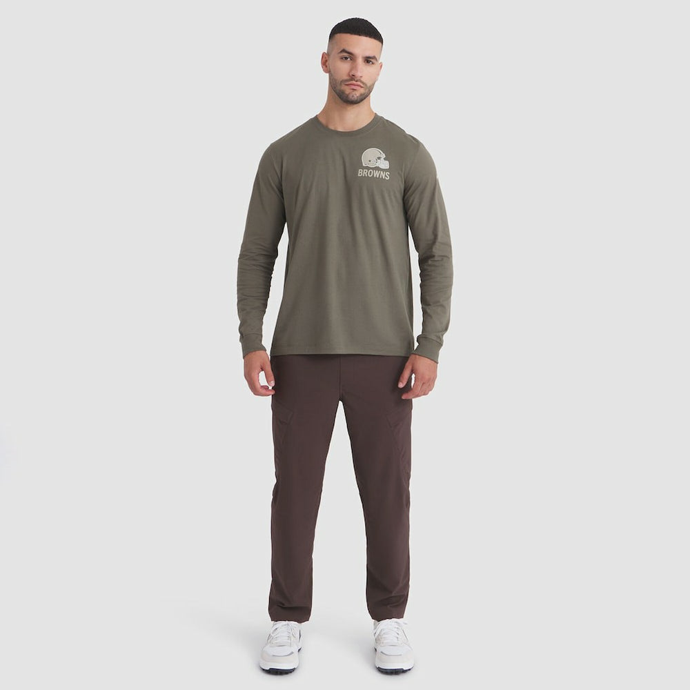 Cleveland Browns 2025 Salute to Service Sideline Long Sleeve T-Shirt Olive