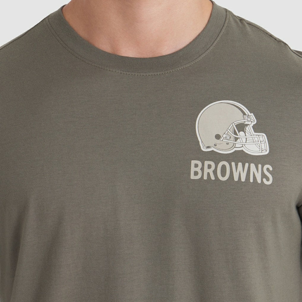 Cleveland Browns 2025 Salute to Service Sideline Long Sleeve T-Shirt Olive