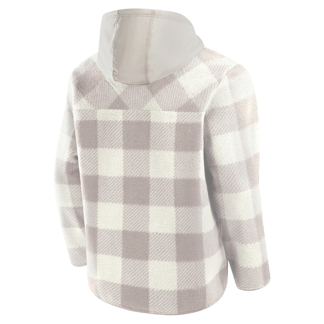 Detroit Lions Elements Plaid Polar Fleece Quarter-Zip Hoodie Gray