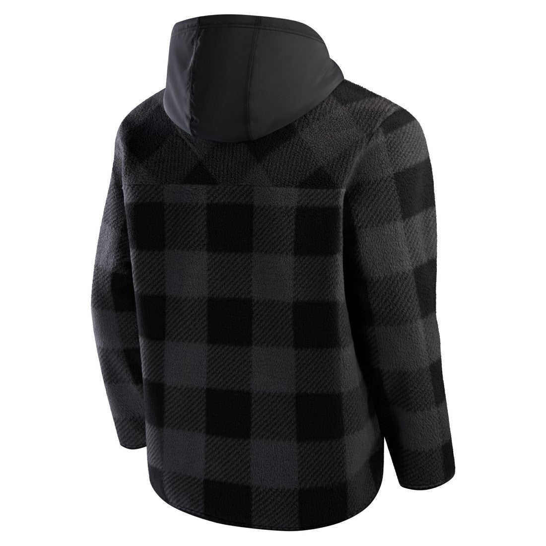 Green Bay Packers Elements Plaid Polar Fleece Quarter-Zip Hoodie Black