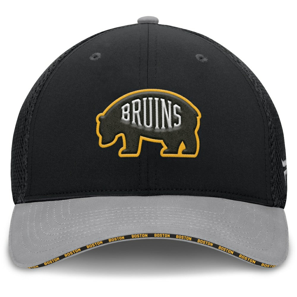 NHL Boston Bruins Fanatics Fundamentals Span Flex Hat - Black