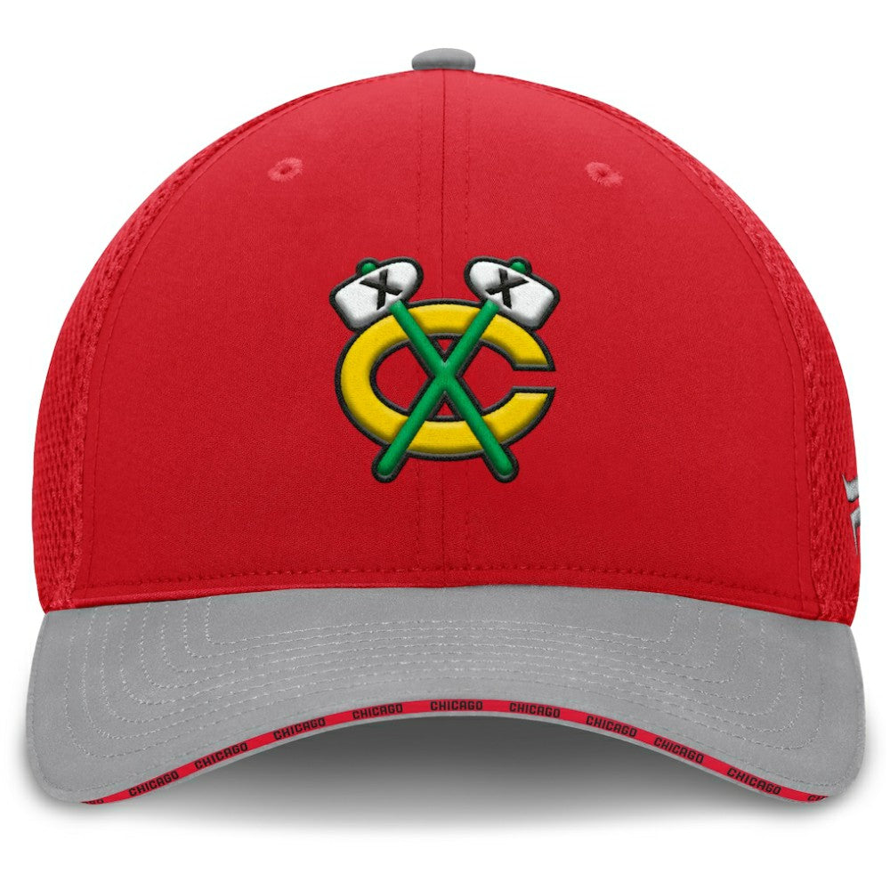 NHL Chicago Blackhawks Fanatics Fundamentals Span Flex Hat - Red