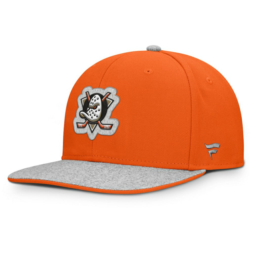NHL Anaheim Ducks Fanatics Fundamentals Loden Snapback Hat - Orange