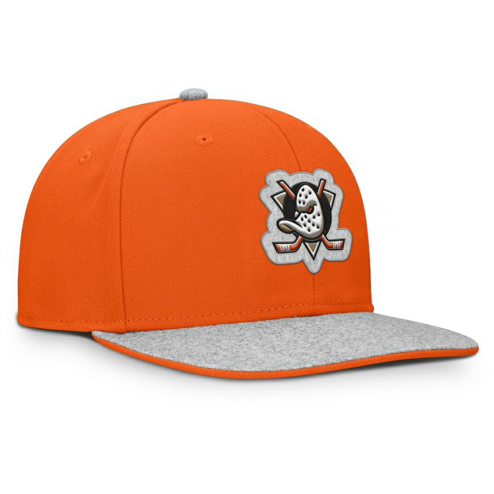 NHL Anaheim Ducks Fanatics Fundamentals Loden Snapback Hat - Orange