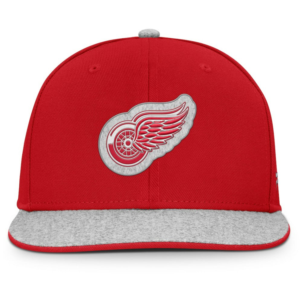 NHL Detroit Red Wings Fanatics Fundamentals Loden Snapback Hat - Red