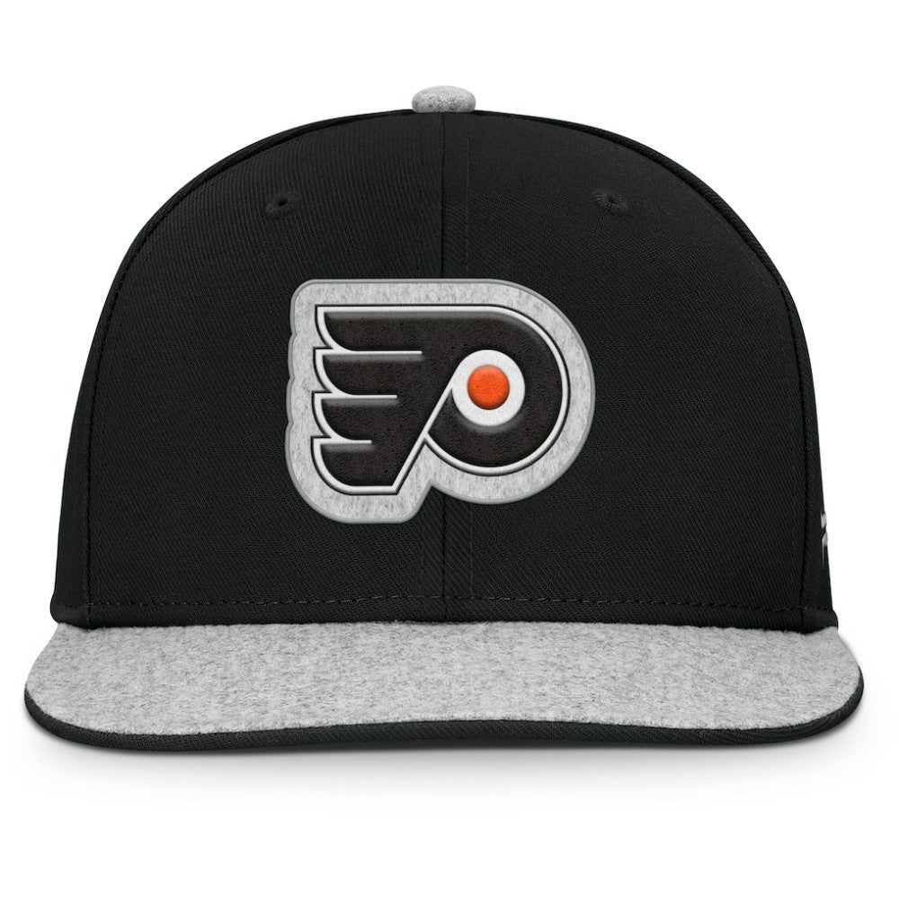 NHL Philadelphia Flyers Fanatics Fundamentals Loden Snapback Hat - Black