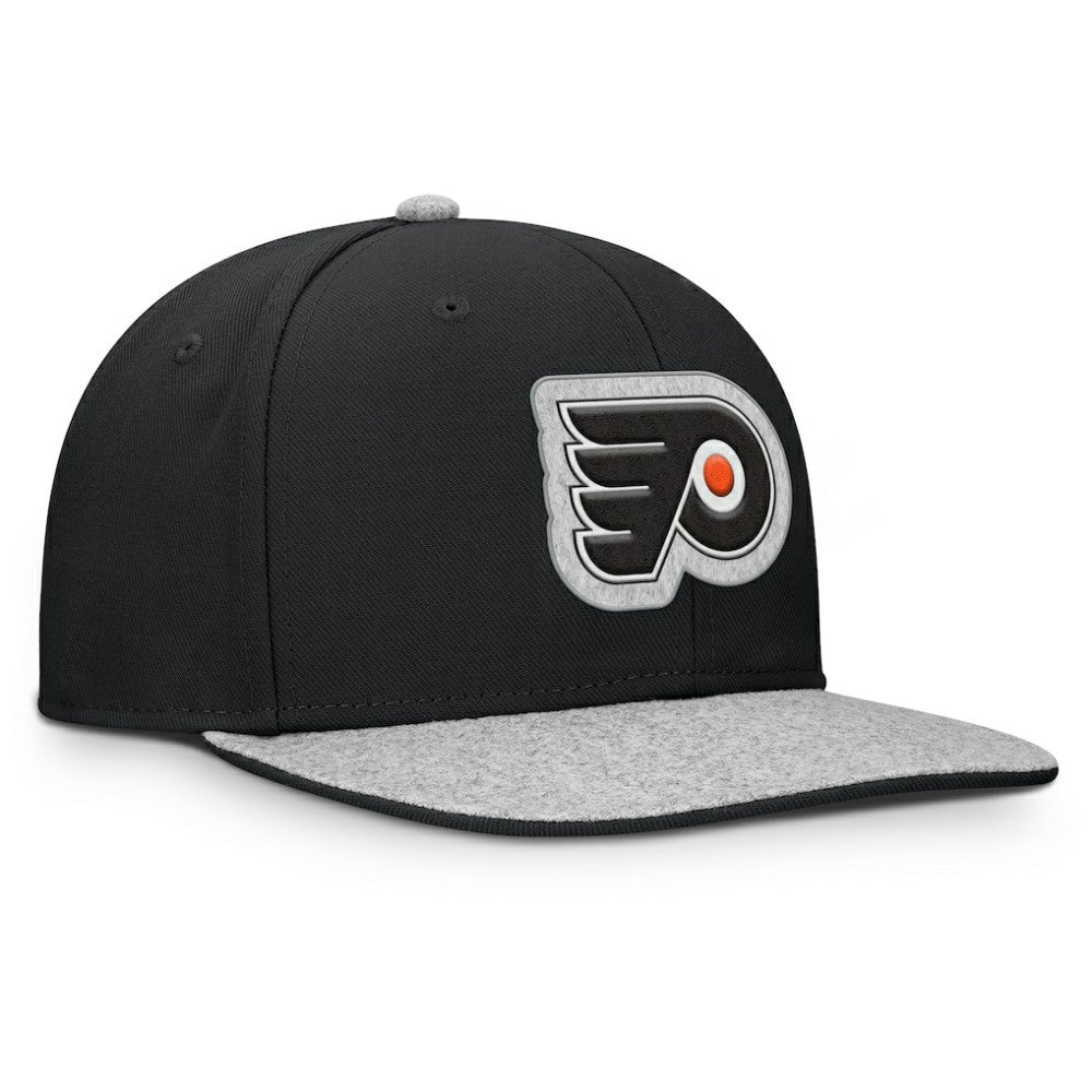 NHL Philadelphia Flyers Fanatics Fundamentals Loden Snapback Hat - Black