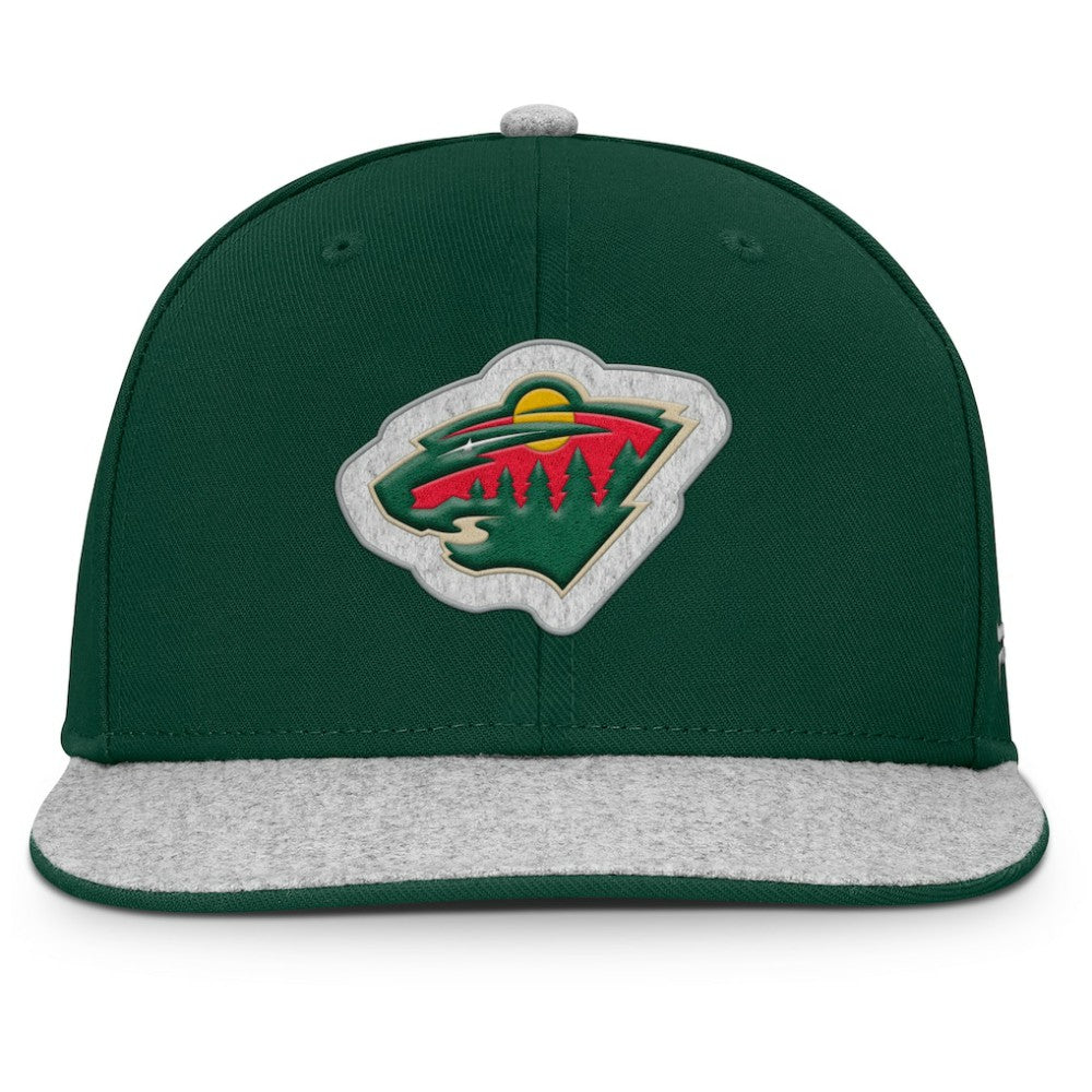 NHL Minnesota Wild Fanatics Fundamentals Loden Snapback Hat - Green