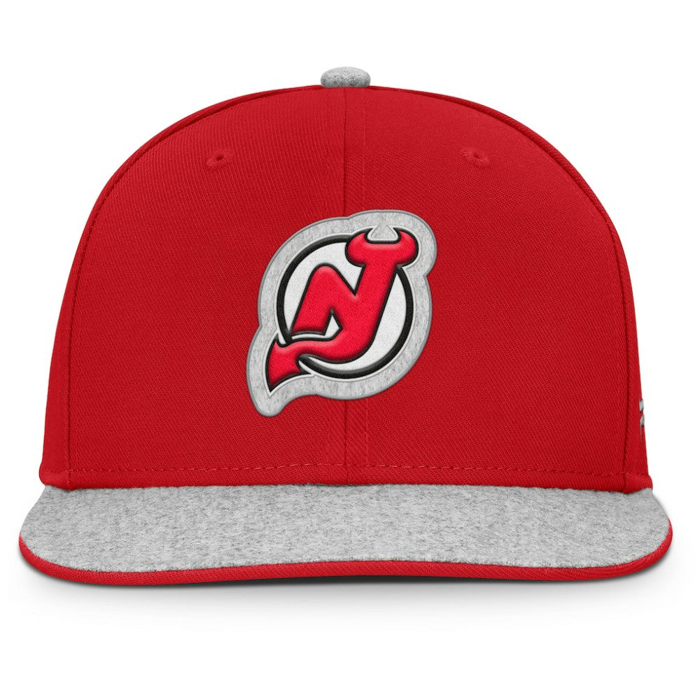 NHL New Jersey Devils Fanatics Fundamentals Loden Snapback Hat - Red