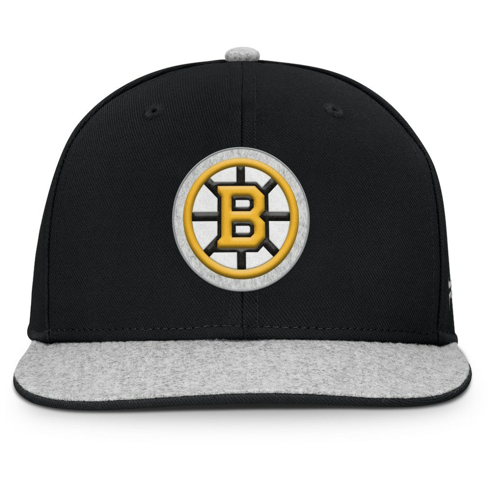 NHL Boston Bruins Fanatics Fundamentals Loden Snapback Hat - Black