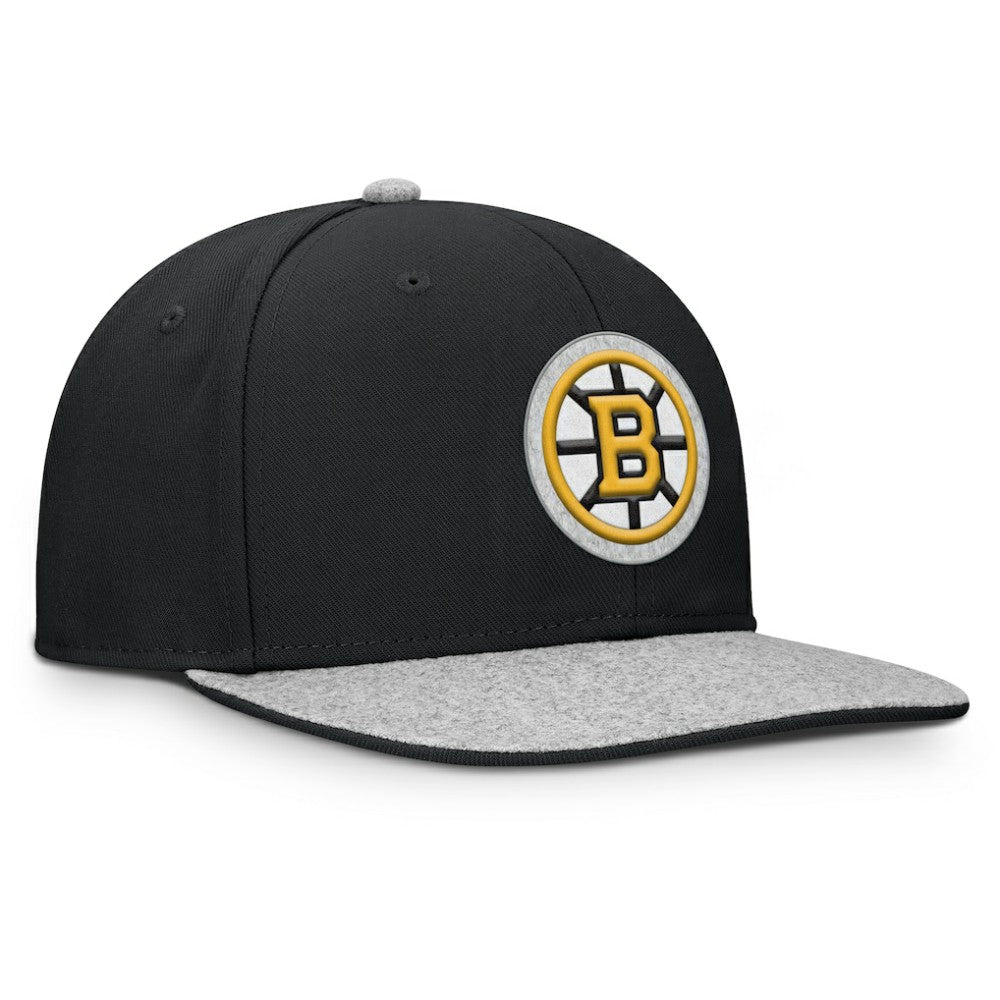 NHL Boston Bruins Fanatics Fundamentals Loden Snapback Hat - Black