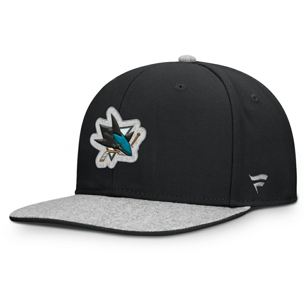 NHL San Jose Sharks Fanatics Fundamentals Loden Snapback Hat - Black