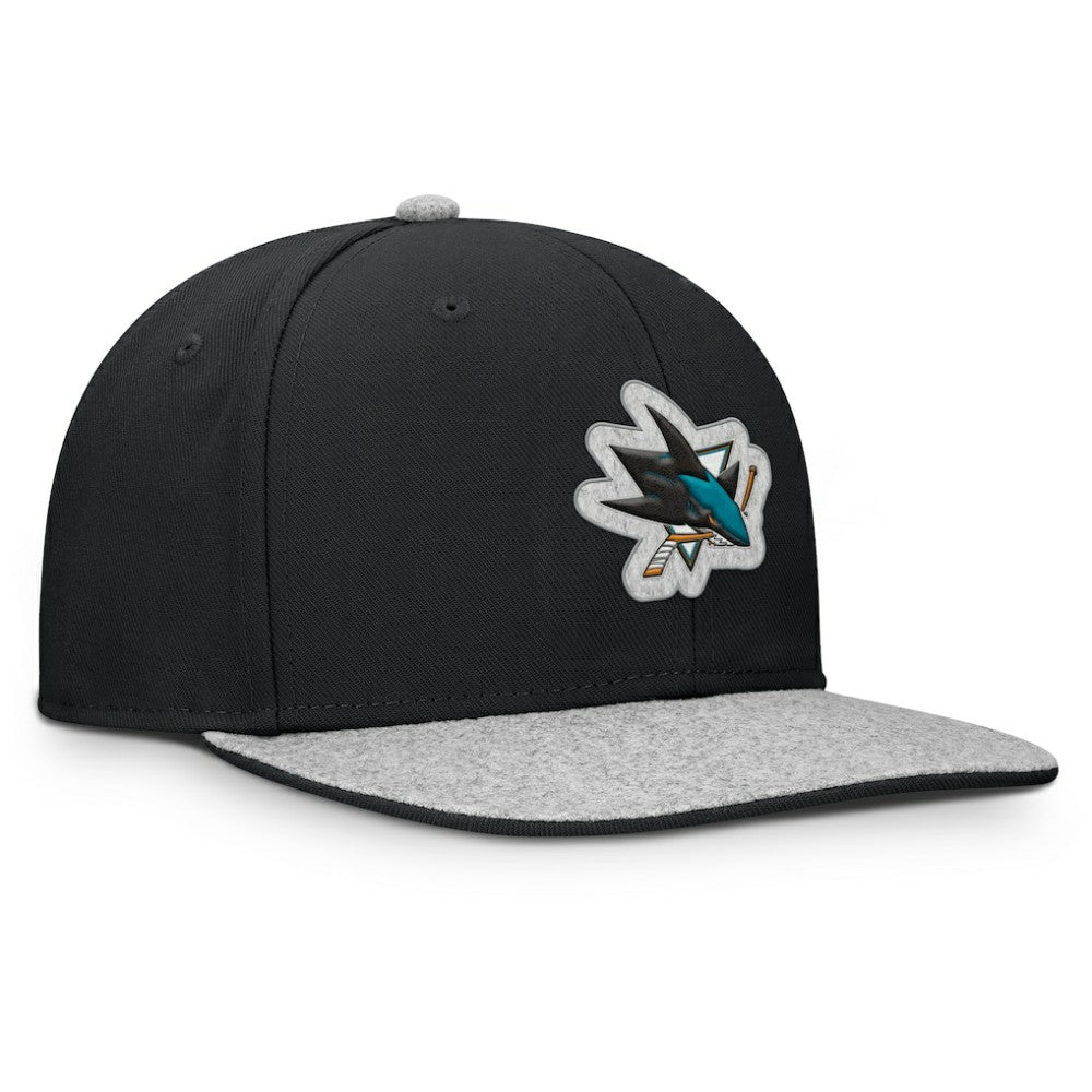 NHL San Jose Sharks Fanatics Fundamentals Loden Snapback Hat - Black