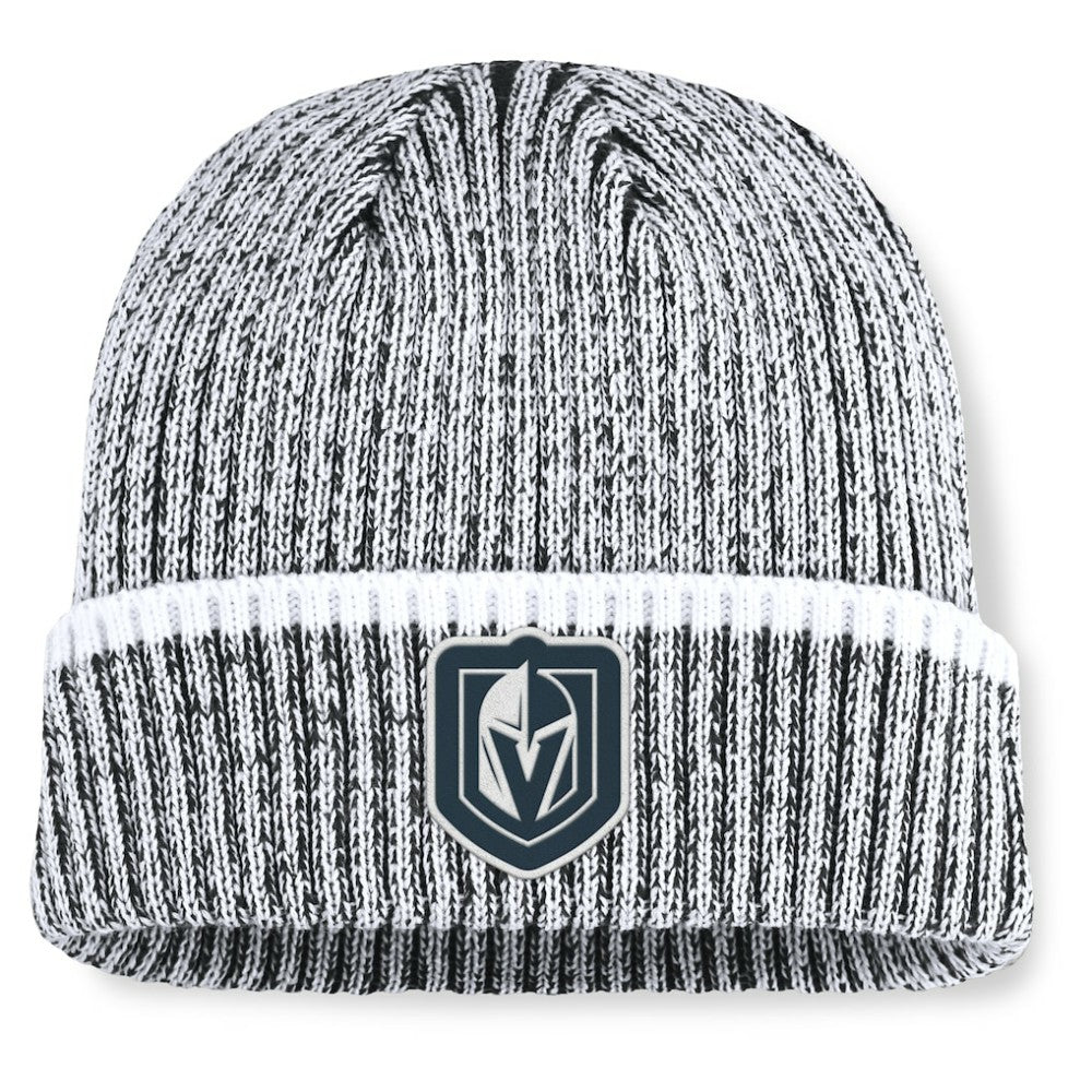 NHL Vegas Golden Knights Fanatics Fundamental Haze Cuffed Knit Hat - Charcoal/White
