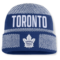 NHL Toronto Maple Leafs Fanatics Fundamentals Shelter Cuffed Knit Hat - Blue/White