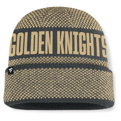 NHL Vegas Golden Knights Fanatics Fundamentals Shelter Cuffed Knit Hat - Charcoal/Gold