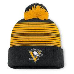 NHL Pittsburgh Penguins Fanatics Fundamental Spirit Cuffed Pom Knit Hat - Black