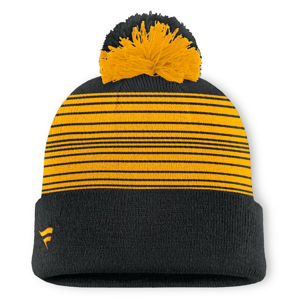 NHL Pittsburgh Penguins Fanatics Fundamental Spirit Cuffed Pom Knit Hat - Black