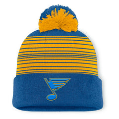 NHL St. Louis Blues Fanatics Fundamental Spirit Cuffed Pom Knit Hat - Navy