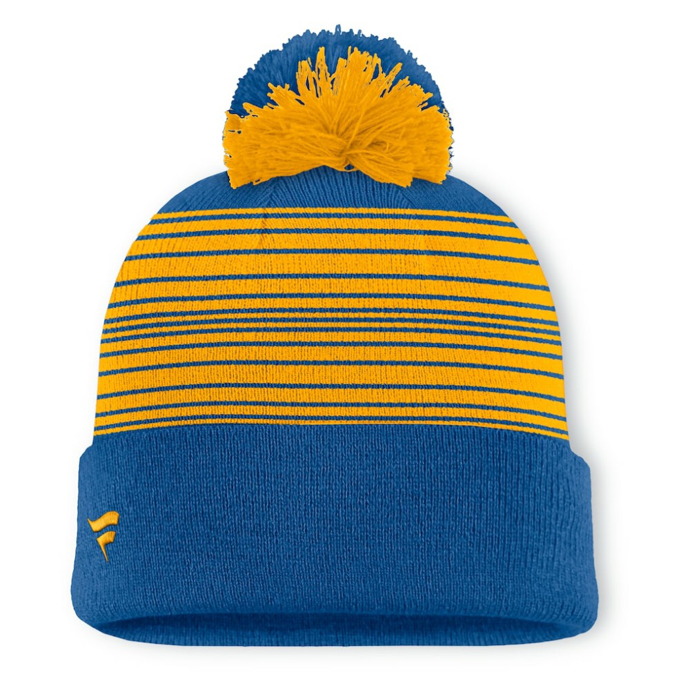NHL St. Louis Blues Fanatics Fundamental Spirit Cuffed Pom Knit Hat - Navy