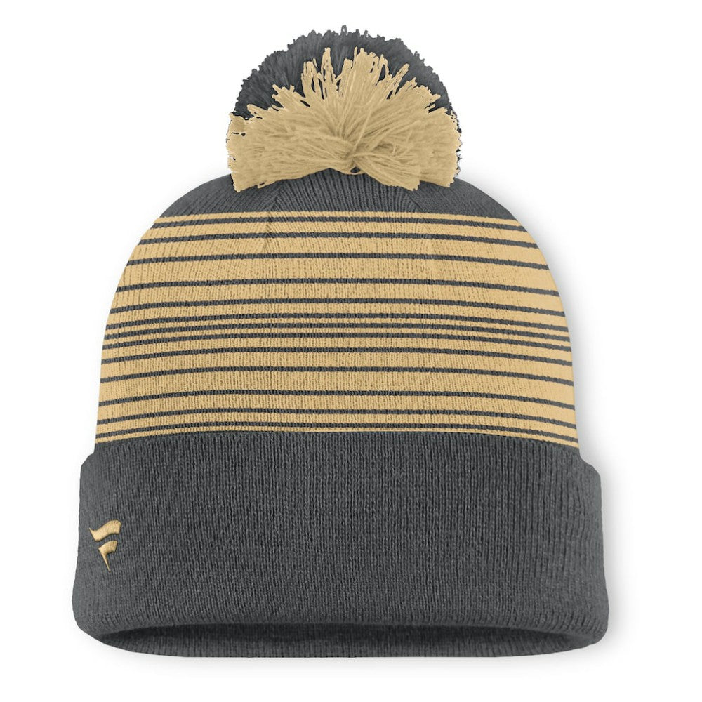 NHL Vegas Golden Knights Fanatics Fundamental Spirit Cuffed Pom Knit Hat - Gray