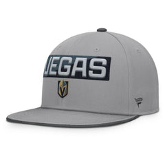 NHL Vegas Golden Knights Fanatics Fundamentals Duo Split Logo Snapback Hat - Gray