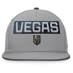 NHL Vegas Golden Knights Fanatics Fundamentals Duo Split Logo Snapback Hat - Gray