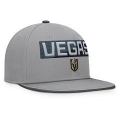 NHL Vegas Golden Knights Fanatics Fundamentals Duo Split Logo Snapback Hat - Gray