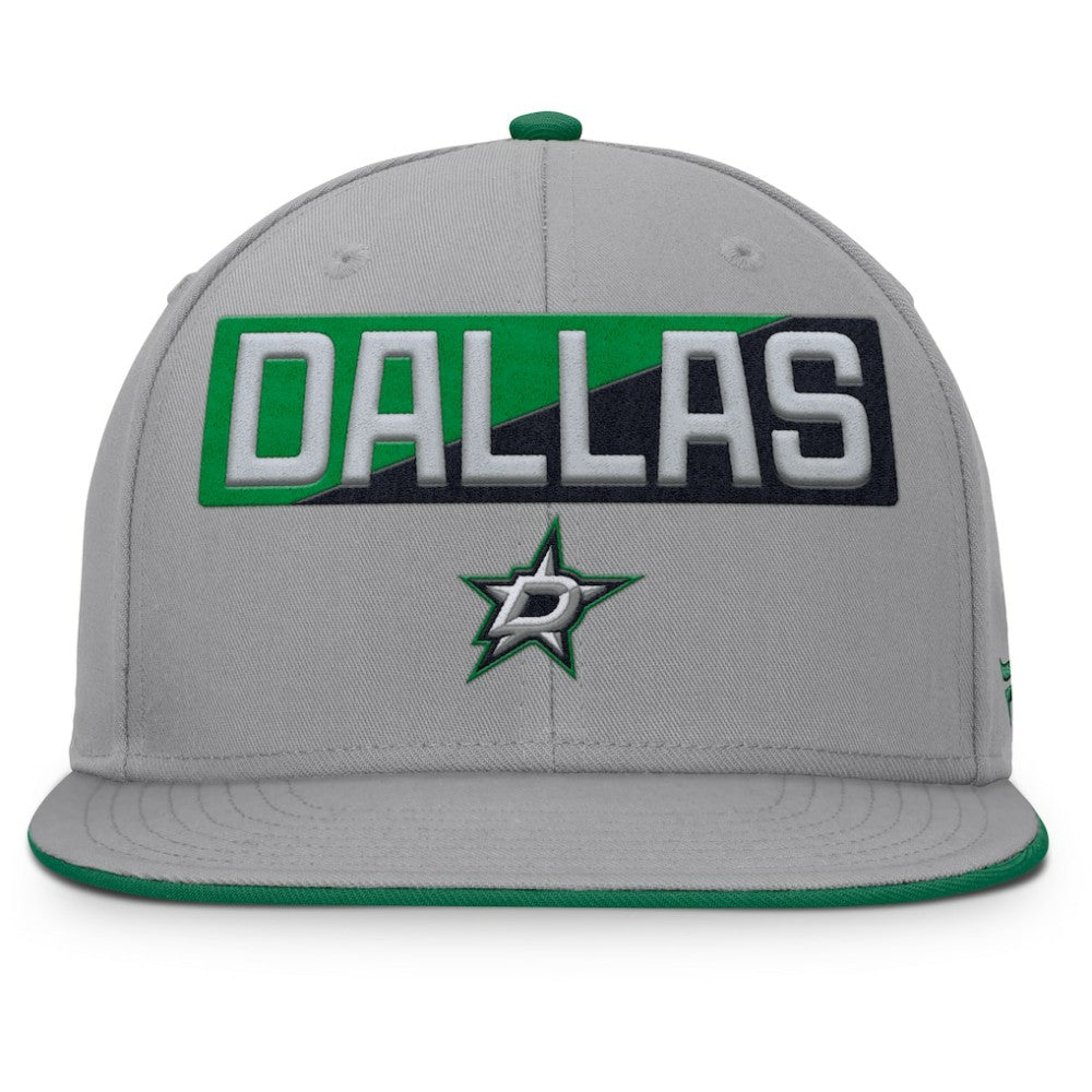 NHL Dallas Stars Fanatics Fundamentals Duo Split Logo Snapback Hat - Gray