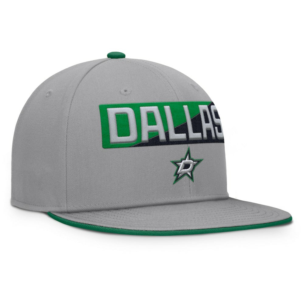 NHL Dallas Stars Fanatics Fundamentals Duo Split Logo Snapback Hat - Gray